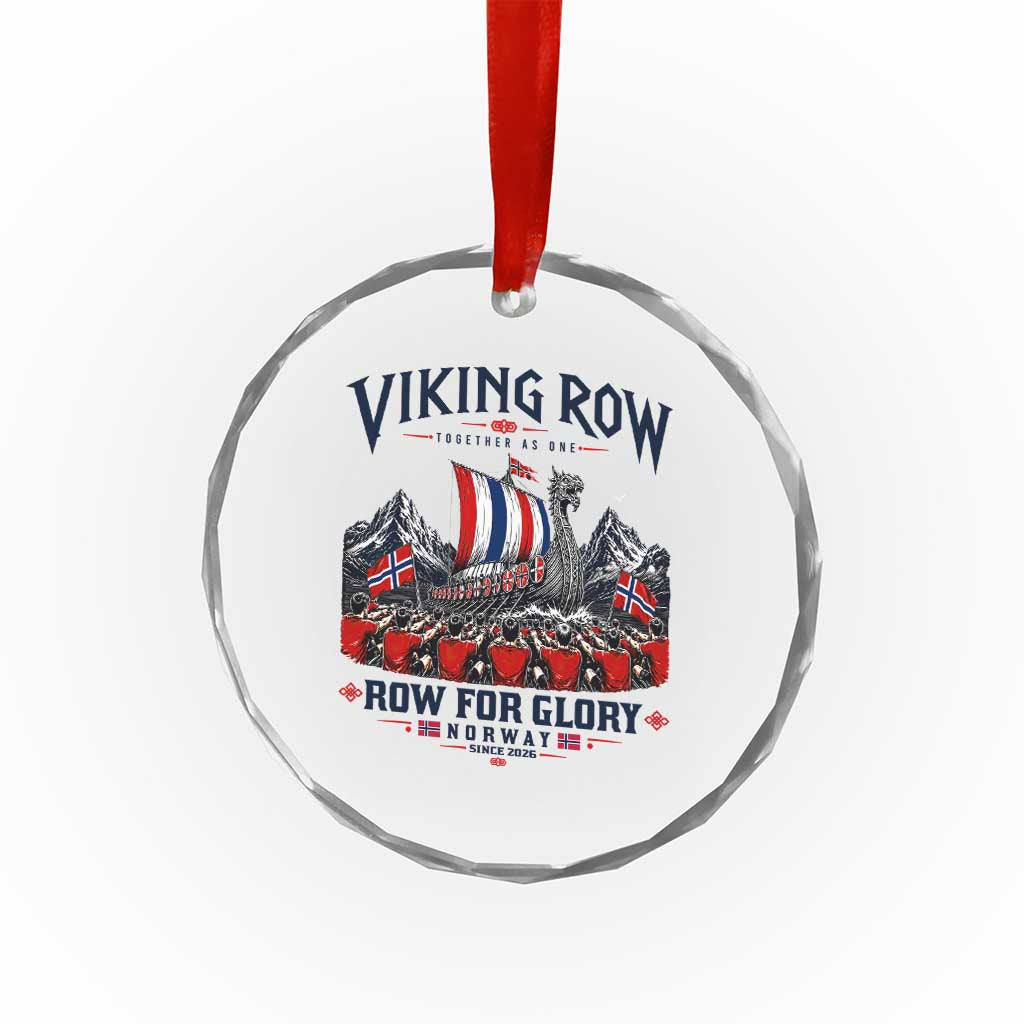 Viking Row Ro Ro Norway Norge Norwegian Flag Crystal Glass Ornament Row For Glory Norway Together As One Retro Football Fans