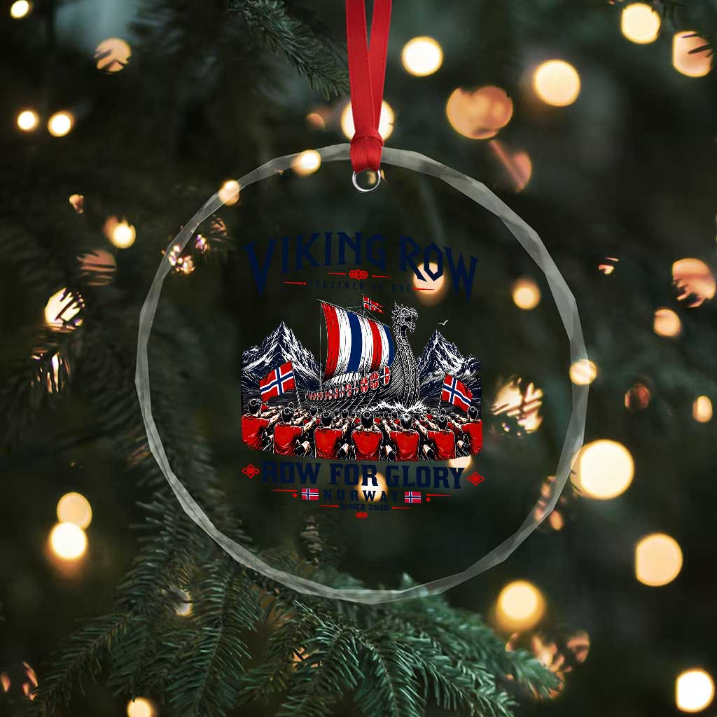 Viking Row Ro Ro Norway Norge Norwegian Flag Crystal Glass Ornament Row For Glory Norway Together As One Retro Football Fans