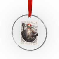 Viking Xmas Crystal Glass Ornament Deck Valhalla With Skulls Of Glory Santa Yule TS11