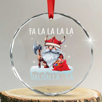 Viking Xmas Crystal Glass Ornament Fa La La La Valhalla La Viking Santa Gnome TS11