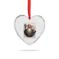 Viking Xmas Heart Crystal Glass Ornament Deck Valhalla With Skulls Of Glory Santa Yule - Wonder Print Shop
