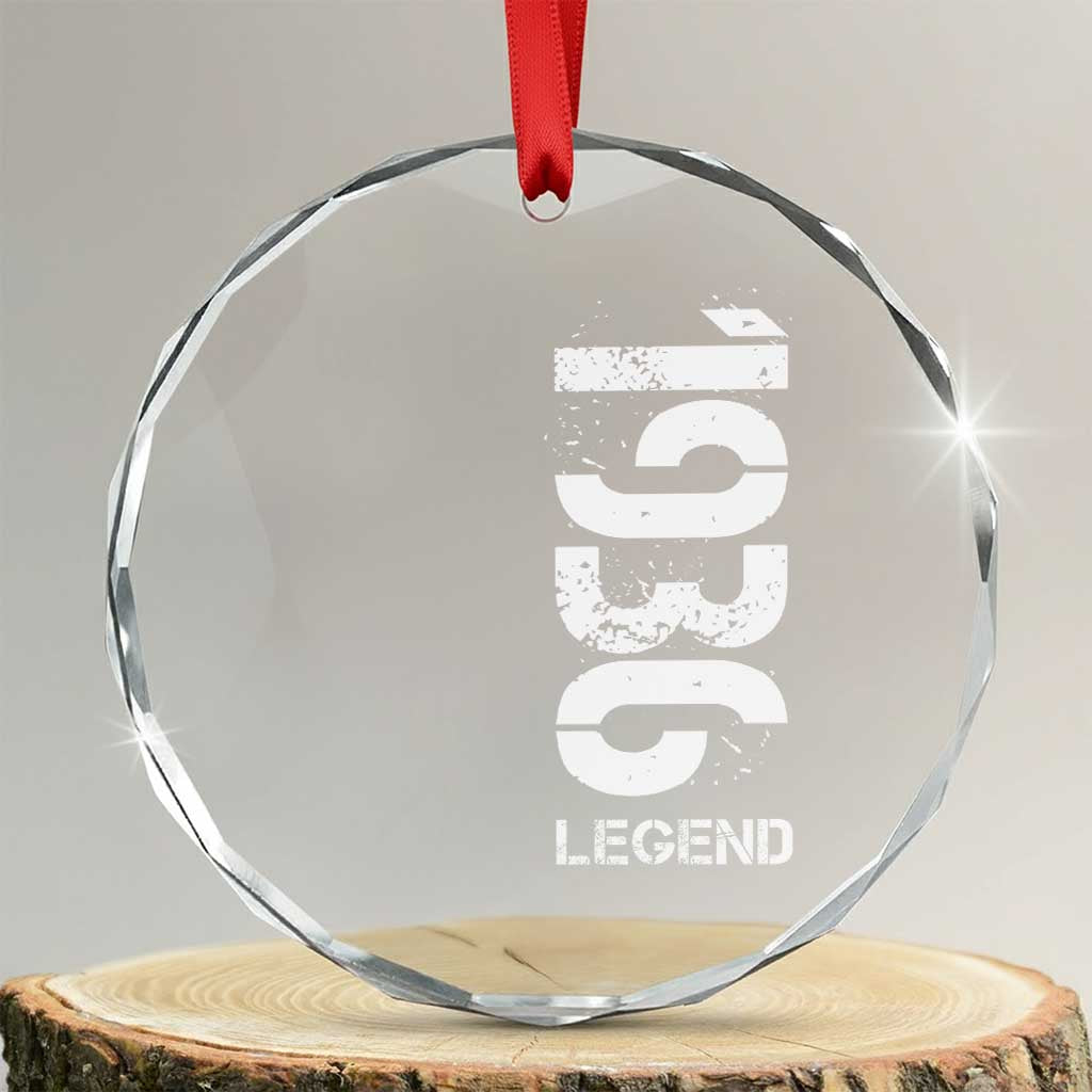 Vintage 1936 Legend Crystal Glass Ornament 90th Birthday Gifts Special Milestone