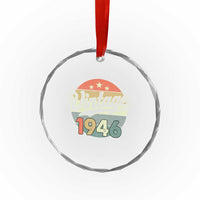 Vintage 1946 Crystal Glass Ornament 80 Year Old 80th Birthday Gifts
