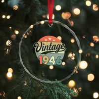 Vintage 1946 Crystal Glass Ornament 80 Year Old 80th Birthday Gifts