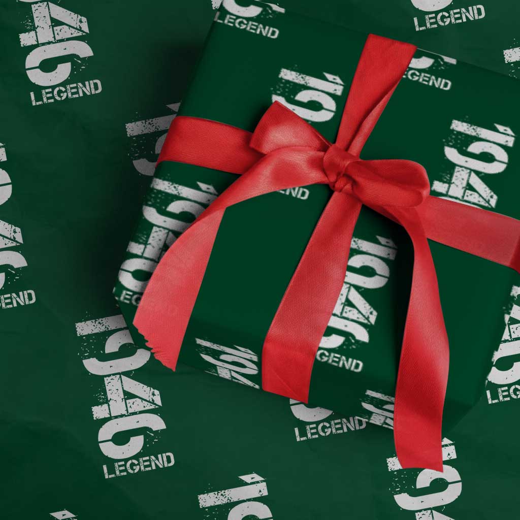 Vintage 1946 Legend Wrapping Paper Roll 80th Birthday Gifts Special Milestone