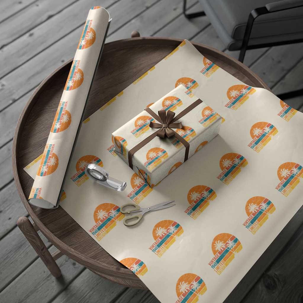 Vintage 1946 Limited Edition Wrapping Paper Roll Retro Sunset 80th Birthday 80 Year Old Gifts