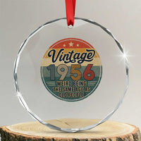 Vintage 1956 70th Birthday Crystal Glass Ornament 70 Year Old Gift Weird Being the Same Age as Old People