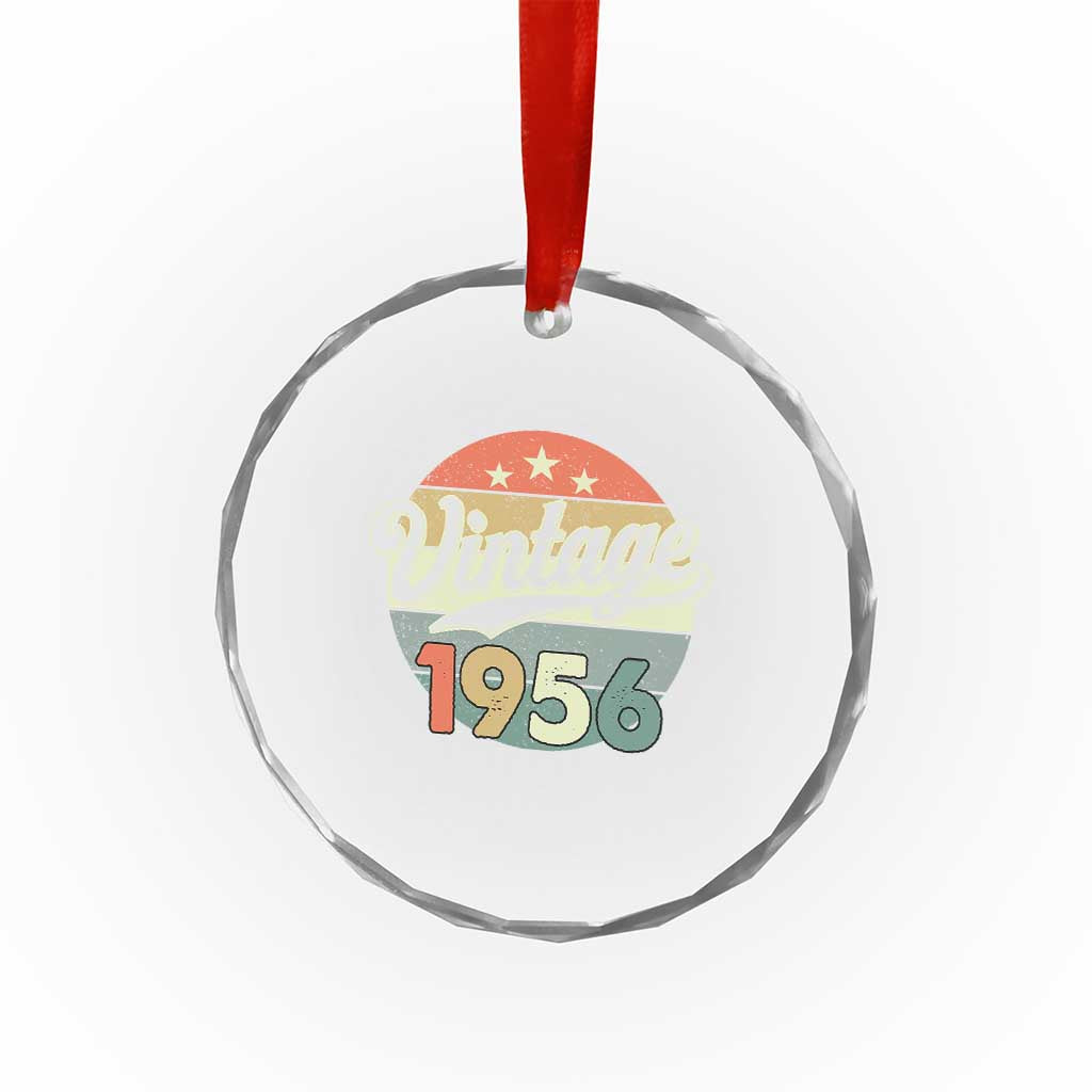 Vintage 1956 Crystal Glass Ornament 70 Year Old 70th Birthday Gifts