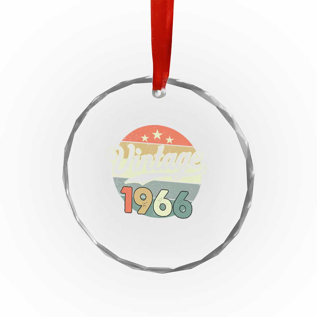 Vintage 1966 Crystal Glass Ornament 60 Year Old 60th Birthday Gifts