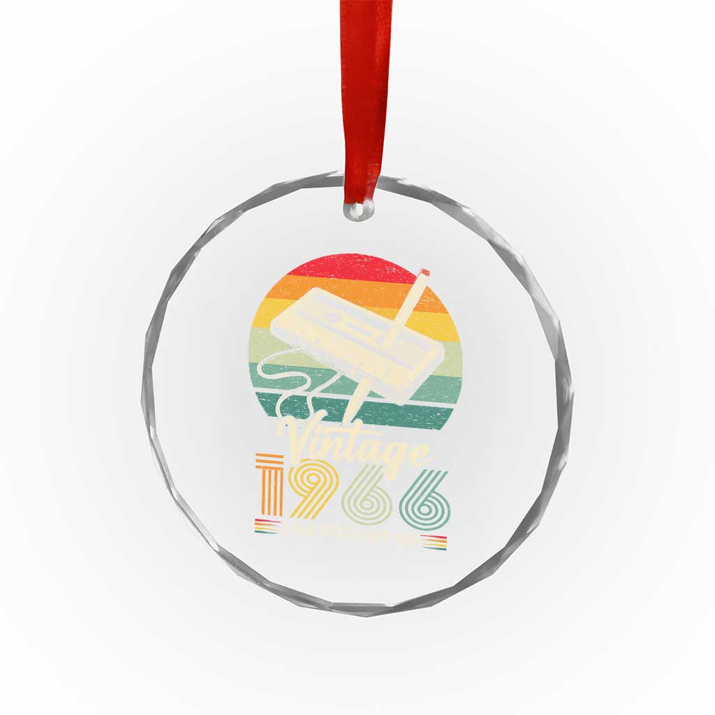 Vintage 1966 Crystal Glass Ornament 60th Birthday Turning 60 Year Old Gifts
