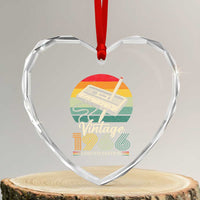 Vintage 1966 Heart Crystal Glass Ornament 60th Birthday Turning 60 Year Old Gifts