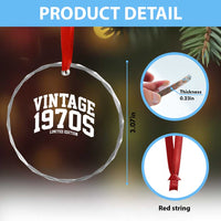 Vintage 1970s Limited Edition Crystal Glass Ornament Vintage Varsity Funny Cool 1970 Theme