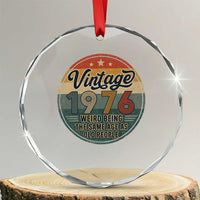 Vintage 1976 50th Birthday Crystal Glass Ornament 50 Year Old Gift Weird Being the Same Age as Old People
