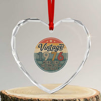 Vintage 1976 50th Birthday Heart Crystal Glass Ornament 50 Year Old Gift Weird Being the Same Age as Old People