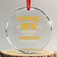 Vintage 1976 Aged to Perfection Crystal Glass Ornament Limited Edition Retro 50th Birthday