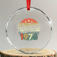 Vintage 1976 Crystal Glass Ornament 50 Year Old 50th Birthday Gifts