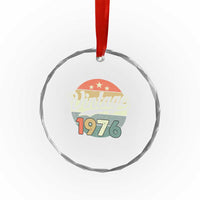 Vintage 1976 Crystal Glass Ornament 50 Year Old 50th Birthday Gifts