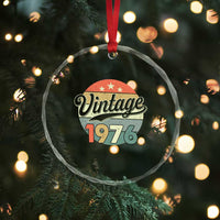 Vintage 1976 Crystal Glass Ornament 50 Year Old 50th Birthday Gifts