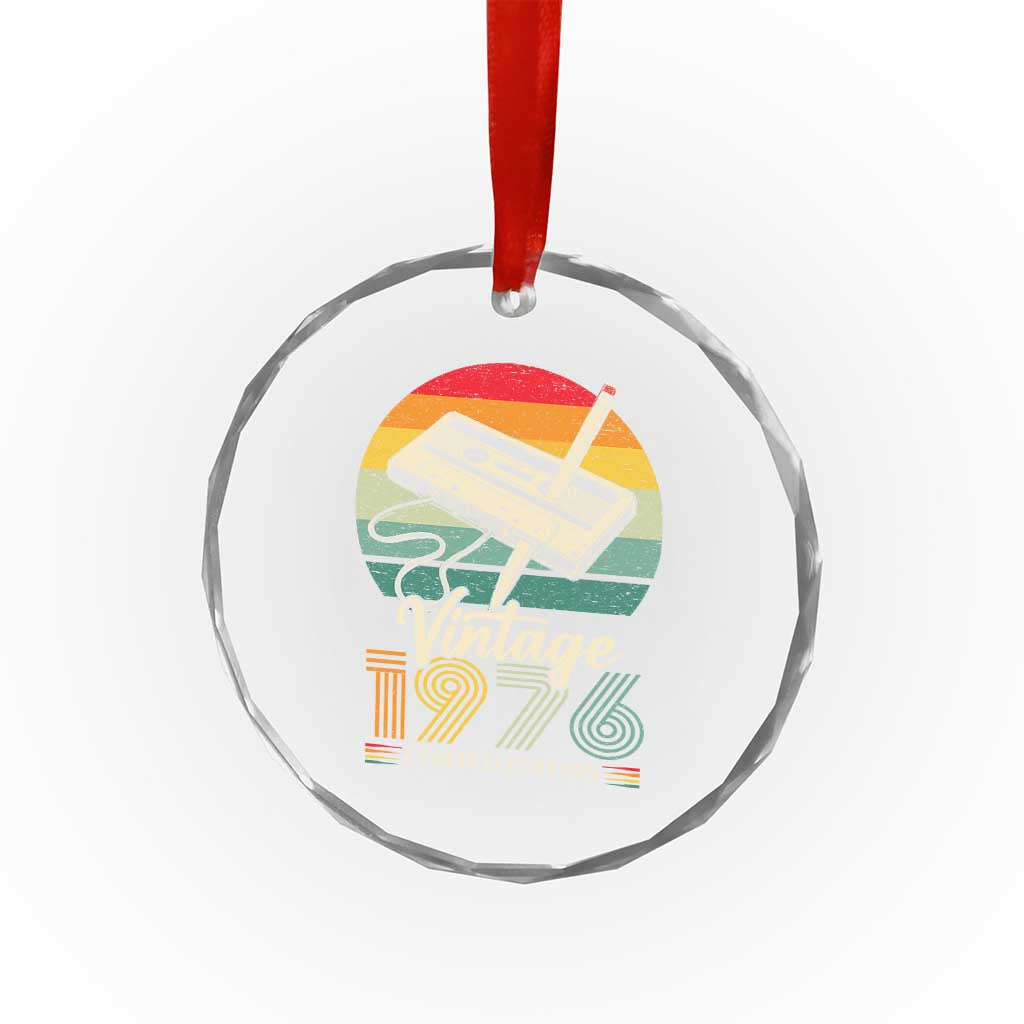 Vintage 1976 Crystal Glass Ornament 50th Birthday Turning 50 Year Old Gifts