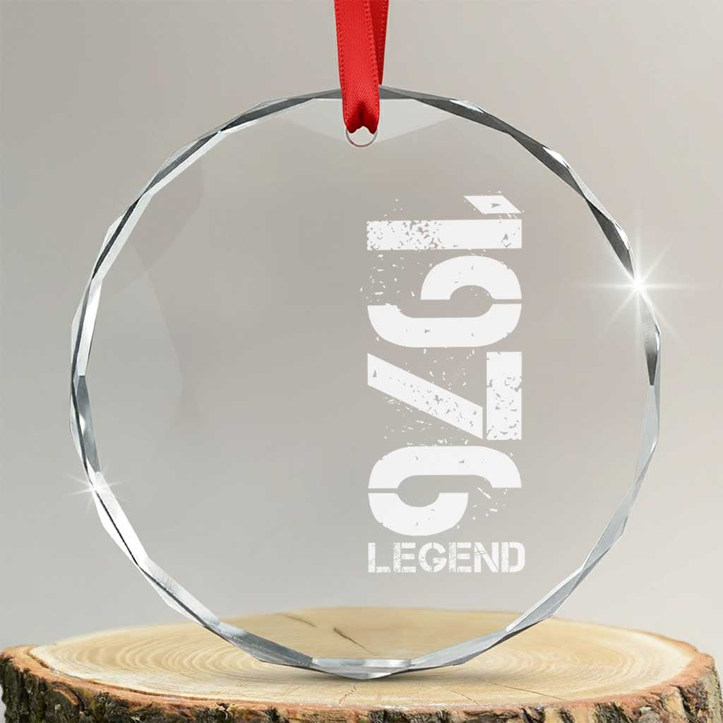 Vintage 1976 Legend Crystal Glass Ornament 50th Birthday Gifts Special Milestone