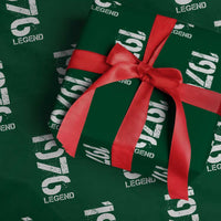 Vintage 1976 Legend Wrapping Paper Roll 50th Birthday Gifts Special Milestone