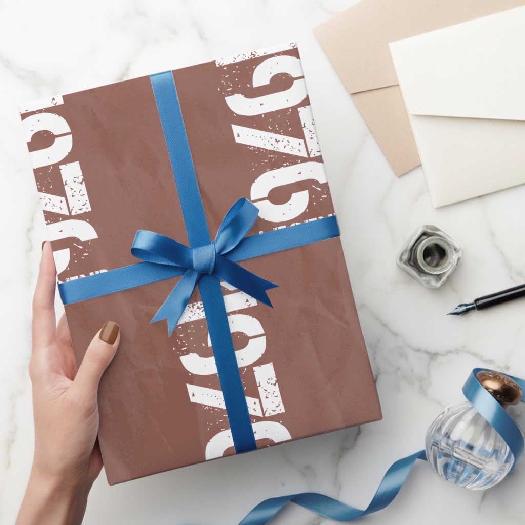 Vintage 1976 Legend Wrapping Paper Roll 50th Birthday Gifts Special Milestone