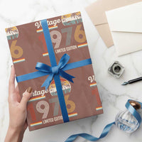 Vintage 1976 Limited Edition Wrapping Paper Roll Retro Sunset 50th Birthday Graphic