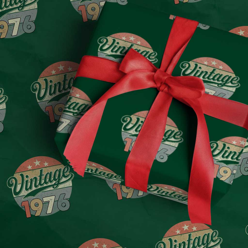 Vintage 1976 Wrapping Paper Roll 50 Year Old 50th Birthday Gifts