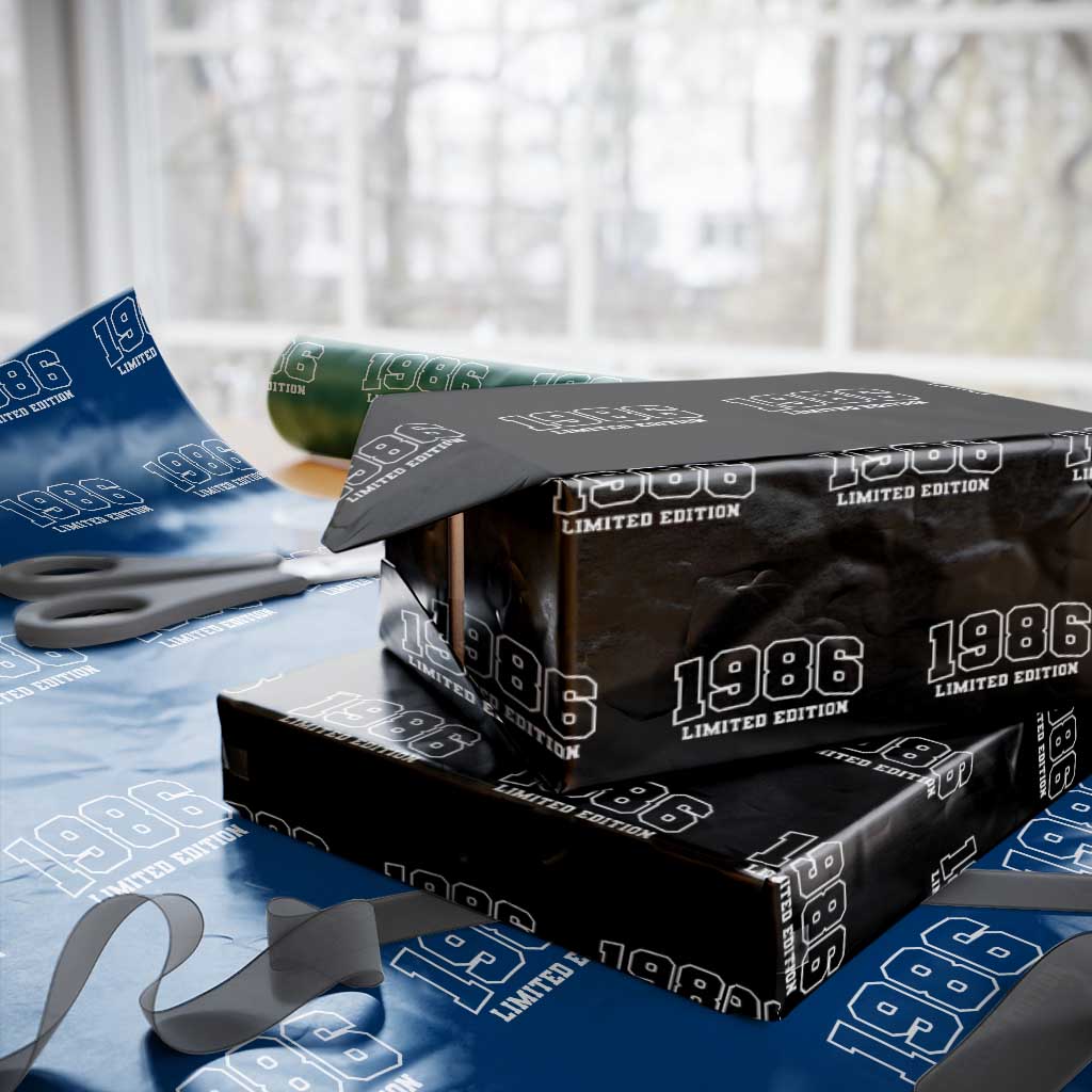 Vintage 1986 Limited Edition Wrapping Paper Roll 50 Year Old Gift Retro Varsity 40th Birthday