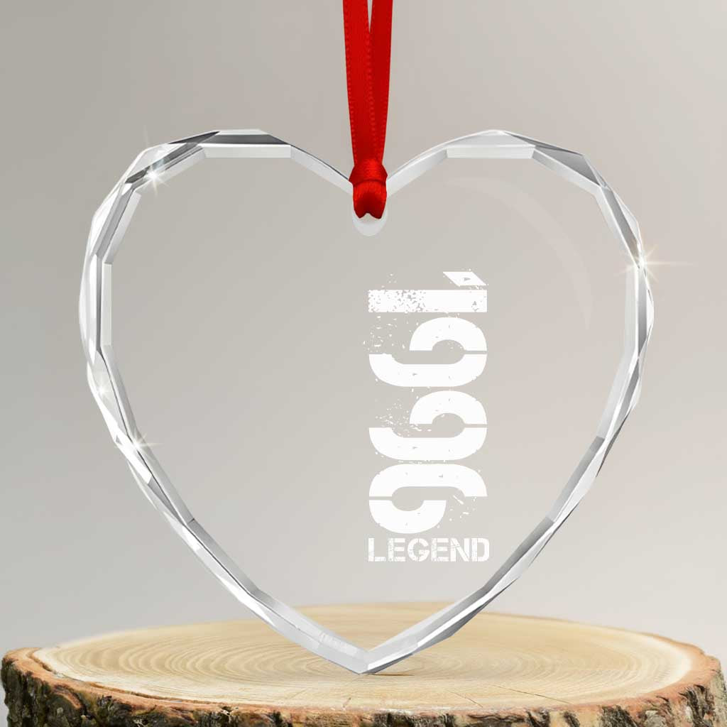 Vintage 1996 Legend Heart Crystal Glass Ornament 30th Birthday Gifts Special Milestone