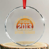 Vintage 2013 Official Teenager Crystal Glass Ornament 13 Year Old 13th Birthday