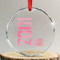 Vintage 25th Birthday Limited Edition 2001 Gift Crystal Glass Ornament