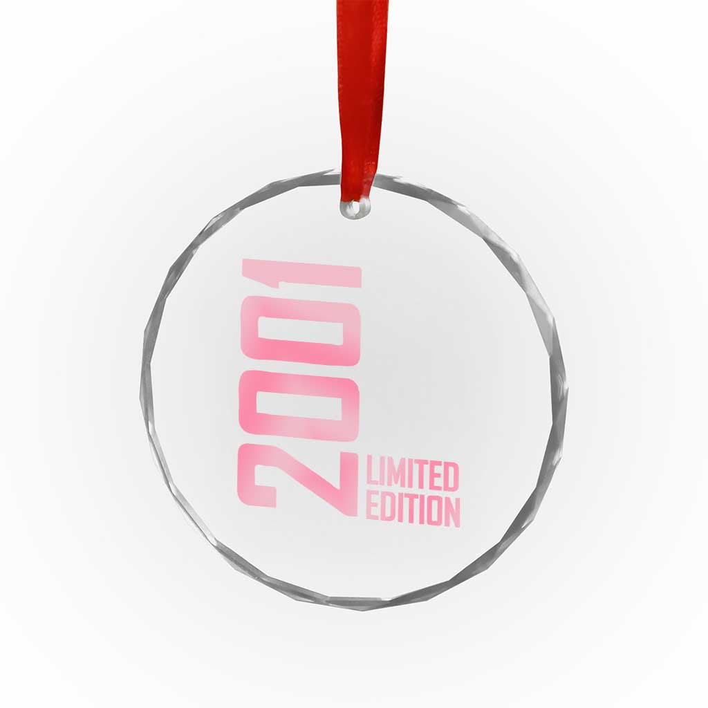 Vintage 25th Birthday Limited Edition 2001 Gift Crystal Glass Ornament