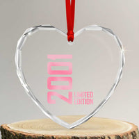 Vintage 25th Birthday Limited Edition 2001 Gift Heart Crystal Glass Ornament