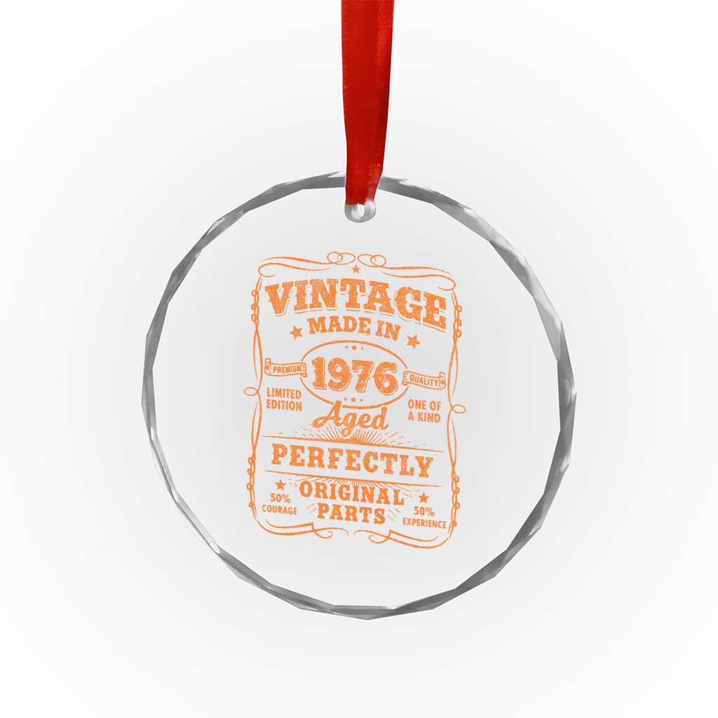 Vintage 50 Birthday Crystal Glass Ornament 50yr 1976 50th Birthday