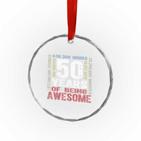 Vintage 50 Years Of Being Awesome Crystal Glass Ornament 50th Birthday Legend Gift Idea