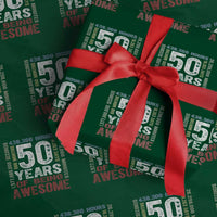 Vintage 50 Years Of Being Awesome Wrapping Paper Roll 50th Birthday Legend Gift Idea