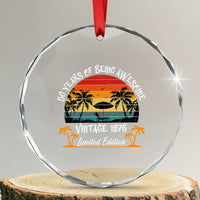 Vintage 50th Birthday Crystal Glass Ornament Retro 1976 Limited Edition 50 Year Old