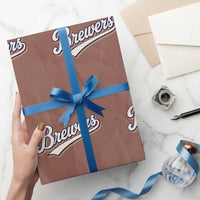 Vintage 70s Brewers Name Script Style Wrapping Paper Roll Retro Distressed Tailgate Spirit Sports Fan