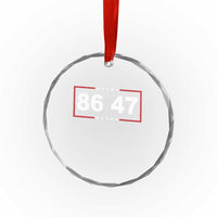 Vintage 8647 Crystal Glass Ornament US Political FDT Stars And Stripes