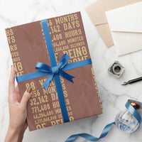 Vintage 88th Birthday Gift Wrapping Paper Roll 88 Years Of Being Awesome