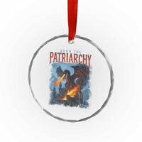 Vintage 90s Feminism Dragon Crystal Glass Ornament Burn the Patriarchy - Wonder Print Shop