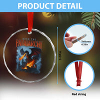 Vintage 90s Feminism Dragon Crystal Glass Ornament Burn the Patriarchy - Wonder Print Shop