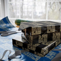 Vintage 96th Birthday Gift Wrapping Paper Roll 96 Years Of Being Awesome
