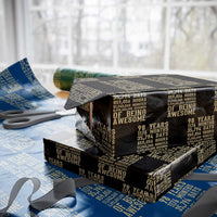 Vintage 98th Birthday Gift Wrapping Paper Roll 98 Years Of Being Awesome