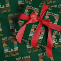 Vintage Adopt a Senior Dog Wrapping Paper Roll Rescue Animal Adoption Old Dog Shelter Pet - Wonder Print Shop