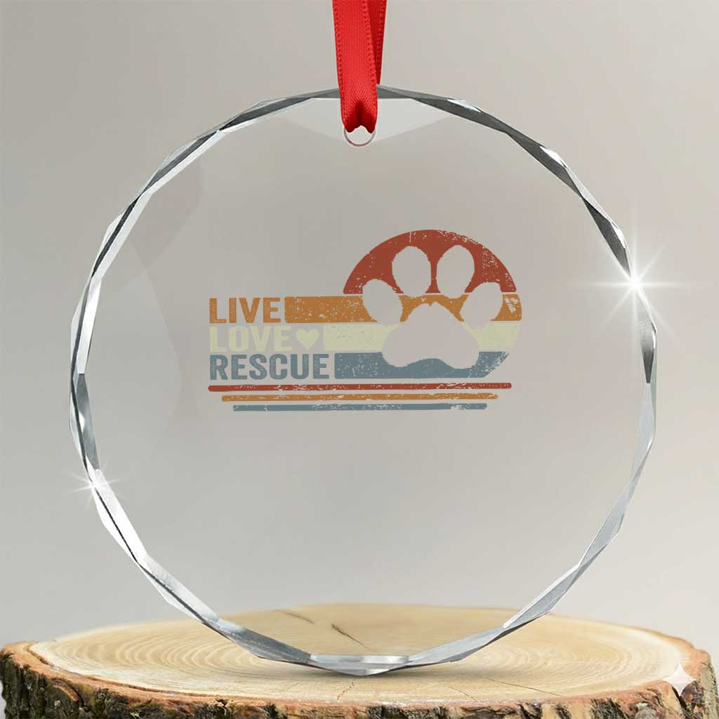 Vintage Adopt A Shelter Pet Crystal Glass Ornament Live Love Rescue Cat Dog Adoption Animal Rescue TS10