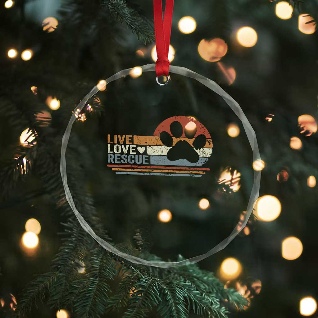 Vintage Adopt A Shelter Pet Crystal Glass Ornament Live Love Rescue Cat Dog Adoption Animal Rescue TS10