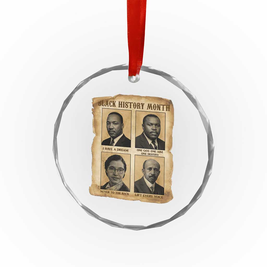 Vintage African American Heroes Crystal Glass Ornament Black Pride Inspiration - Wonder Print Shop