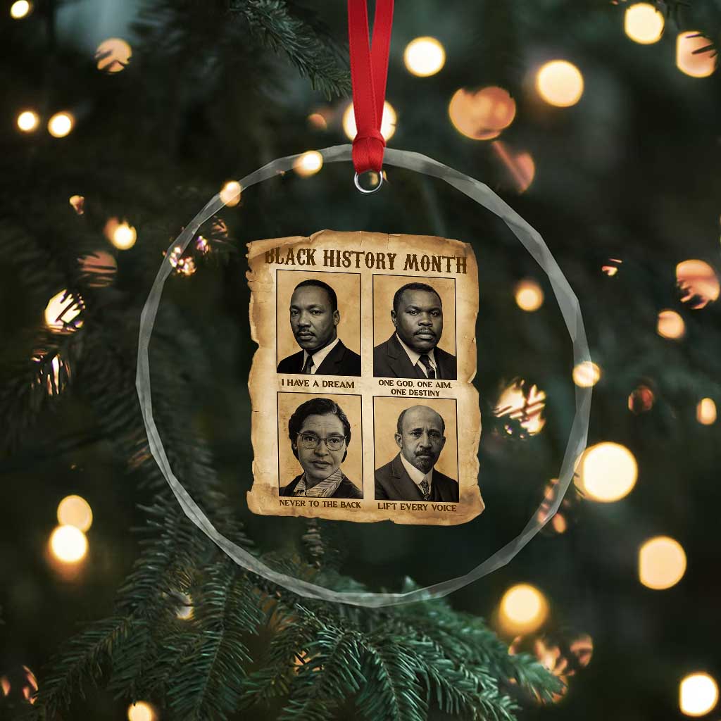 Vintage African American Heroes Crystal Glass Ornament Black Pride Inspiration - Wonder Print Shop